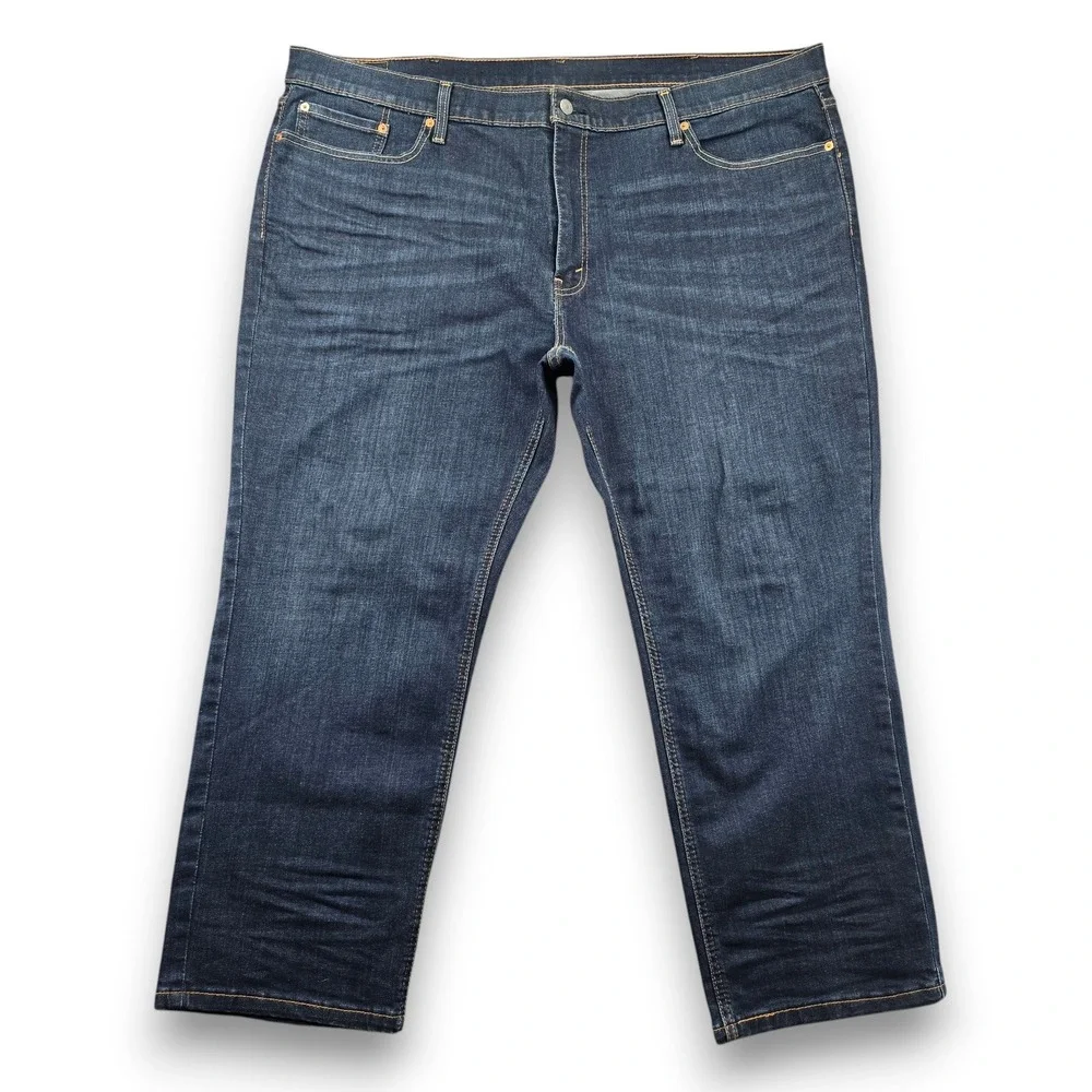 Levis 541 Athletic Taper Mens 46x28 Jeans Dark Wash Blue Cotton Blend Denim